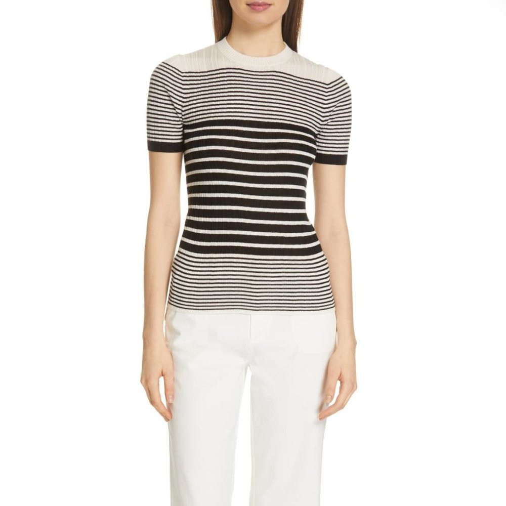 ATM Striped Silk & Cashmere Sweater - Picture 1 of 8